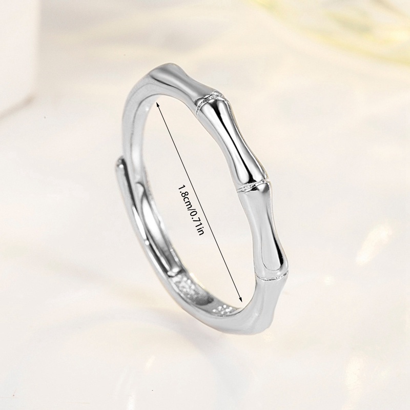 Fashion Bambu Klasik Pasangan Cincin Perhiasan Mewah Untuk Perempuan Pria Mencintai Perhiasan Hadiah Tanaman Manis Pembukaan Indah Rings