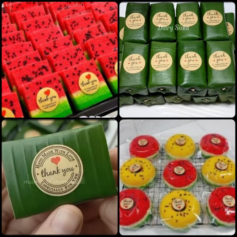 

500pcs Label Stiker Motif Thank You Dekorasi Kemasan Packing Plastik Kue Amplop 1 Roll