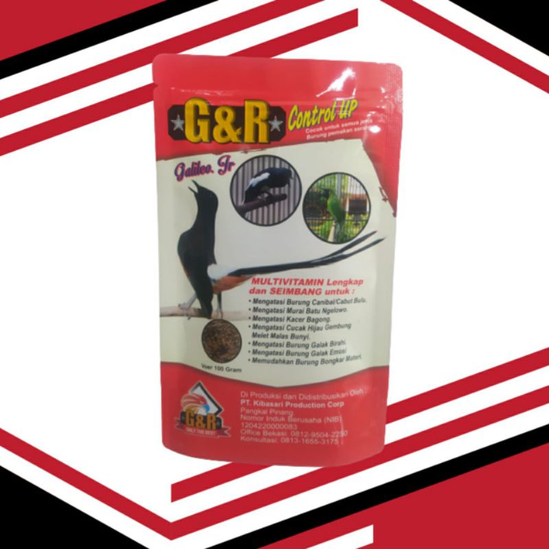 voer G&R CONTROL UP PT.Kibasari Production GNR pakan burung kicau
