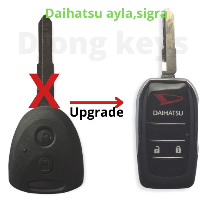 casing kunci remot lipat/flipkey DAIHATSU ayla dan sigra