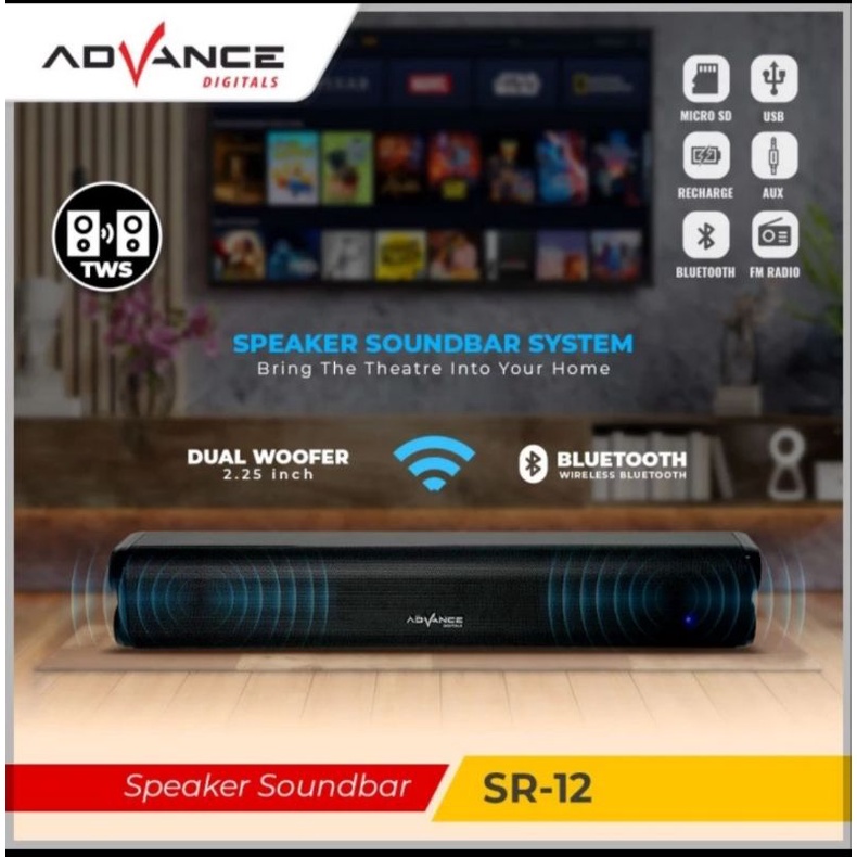 Advance Speaker Bluetooth Soundbar SR12