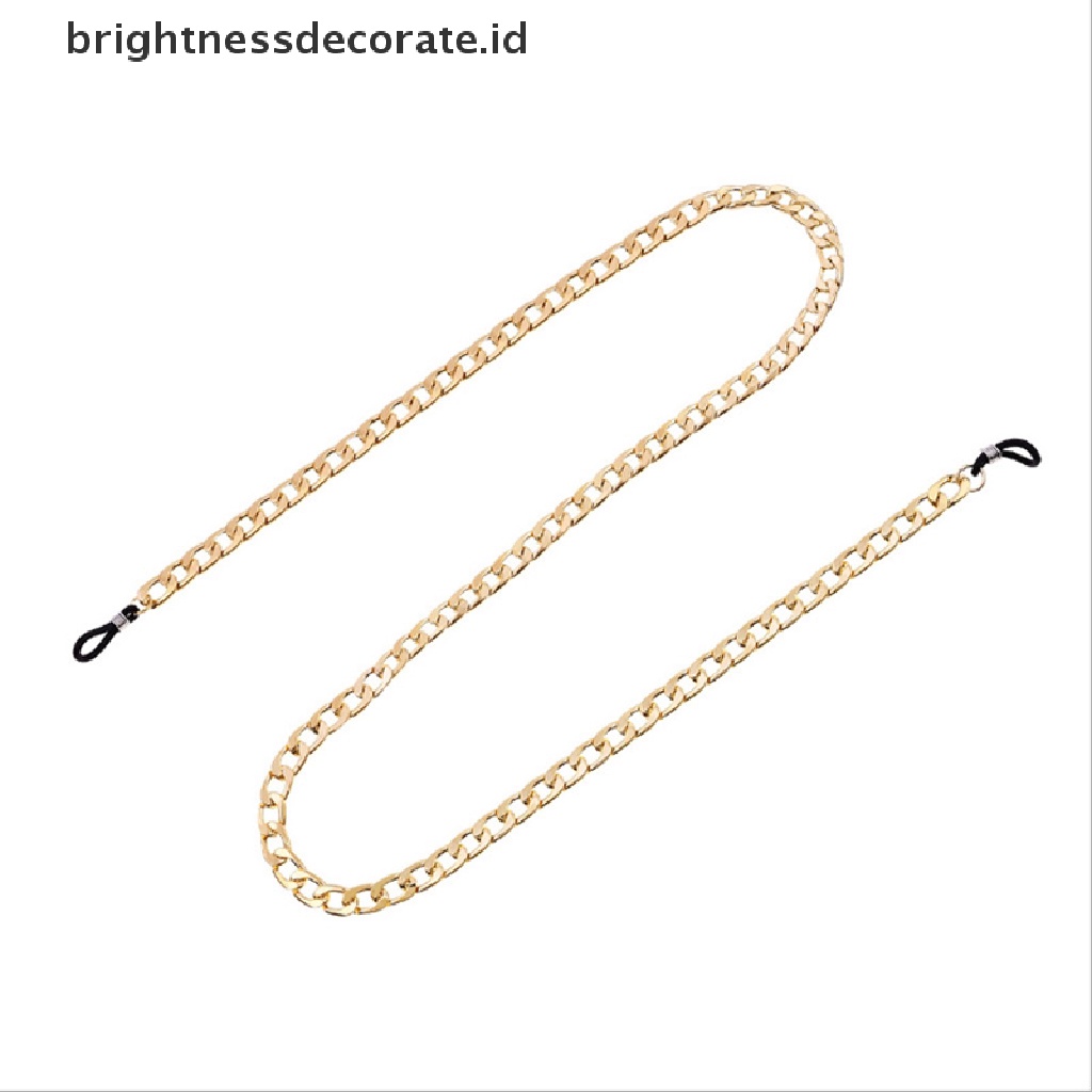 [Birth] Gold Sunglasses Hip Hop Strap Kalung Kacamata Tali Rantai Tali Baca [ID]