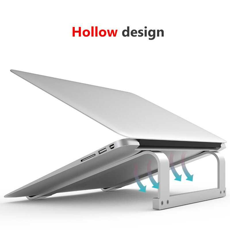 Stand Gadget Minimalist MultiFungsi Anti Slip - Stand Alas Laptop Hollow Ergonomic Bracket Aluminium - Stand Laptop / Tablet Kantor / Sekolah / Kuliah