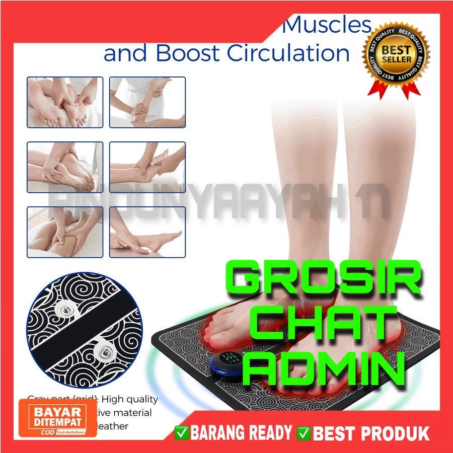 [RA] EMS FOOT MASSAGE JAPAN PIJAT KAKI EMS PAD MAT AKUPUNTUR PENGISIAN MENINGKATKAN SIRKULASI DARAH MEREDAKAN SAKIT BIO ELECTRIC