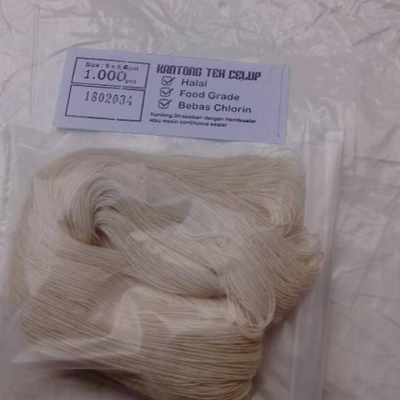 

Diskon⭐✔️-Kantong teh dapat berdiri 1000 pcs + benang food grade