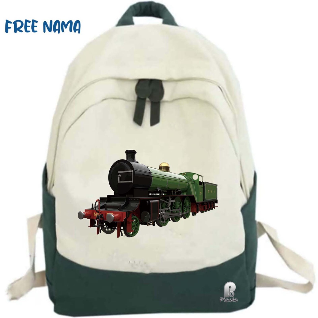 TAS RANSEL SEKOLAH ANAK MOTIF KERETA LOKKOMOTIF UAP UNISEX