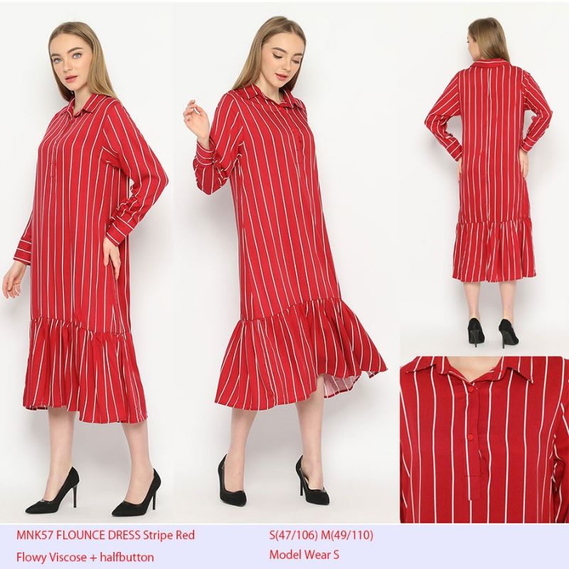MNK57 FLOUNCE DRESS