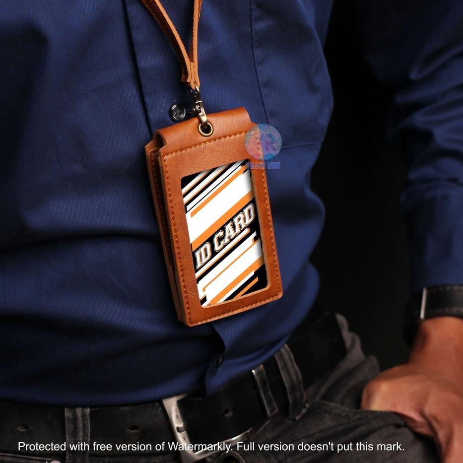 

오 NAME TAG HOLDER KULIT ID CARD KANTOR NAME TAG MAGNET FRONT Terbaru