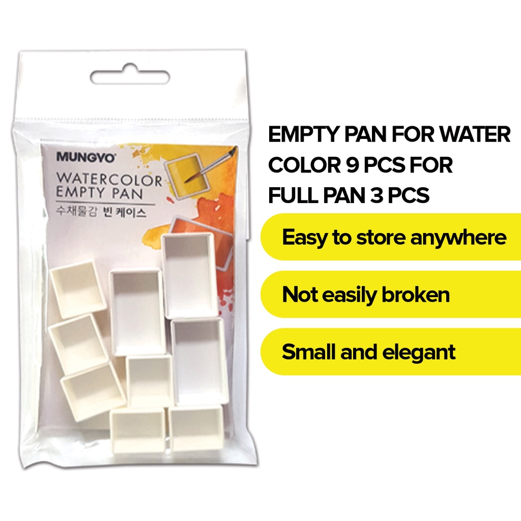 

Mungyo Official - Watercolor Empty Pan - 9 Pc Set For Full Pan 3Pcs