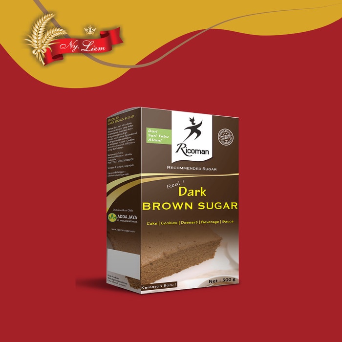 RICOMAN Dark Brown Sugar 500 gram