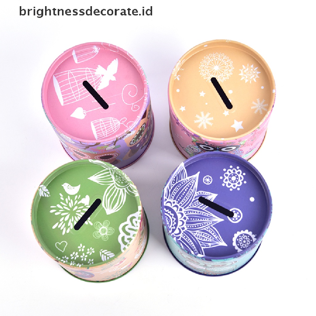 [Birth] Owl Celengan Tinplate Celengan Hadiah Anak Kid Gift Kotak Uang [ID]