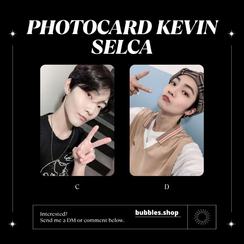 PHOTOCARD UNOFFICIAL KEVIN THE BOYZ SELCA