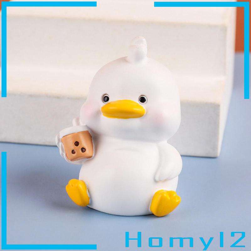 [HOMYL2] Patung Bebek Patung Miniatur Topper Kue Resin Craft Statue Dekorasi Rumah