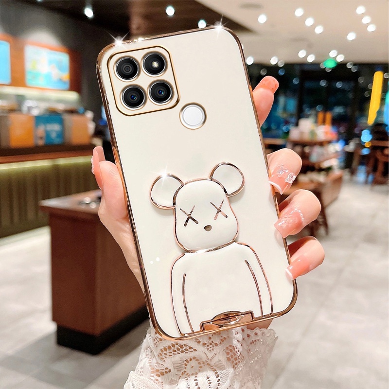 Casing Silikon Realme 9 4G Realme9i 8i 7i Realme8 5G 8 Pro Realme 5 Pro 5i 6i 5S C3 C17 Narzo 50A Motif Beruang