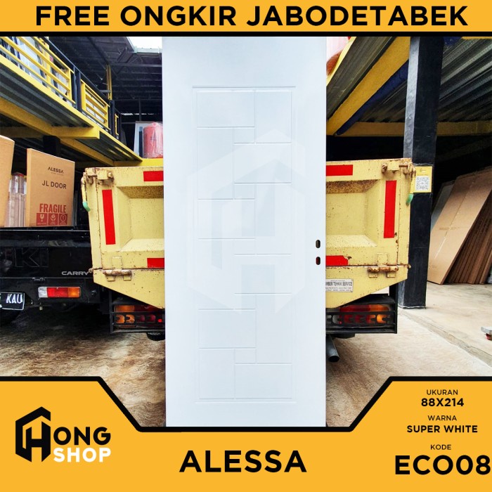 Pintu Utama / Pintu Kamar Tidur Baja ALESSA JL STEEL ECO08 - Super White