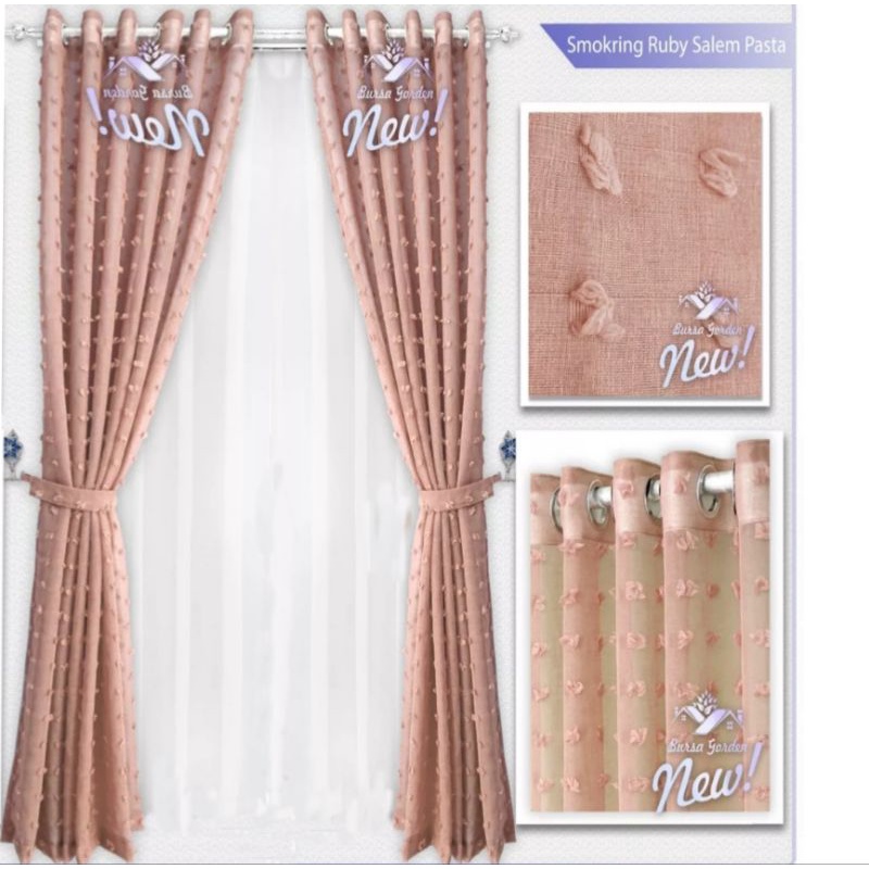 Baru Gorden Jendela Rumah Minimalis Vitrase Ruby Model Smokring