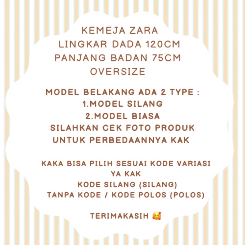 Kemeja Zara Basic Oversize LD 120 | Atasan Zara Kancing Aktif | Warna Viral Terhits