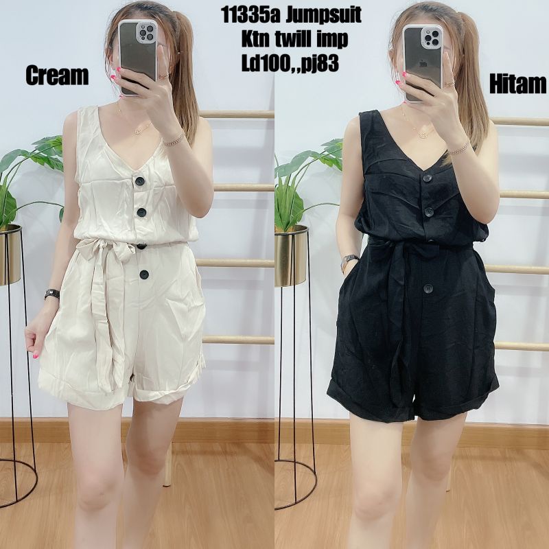 11335b Jumpsuit ktn twill imp