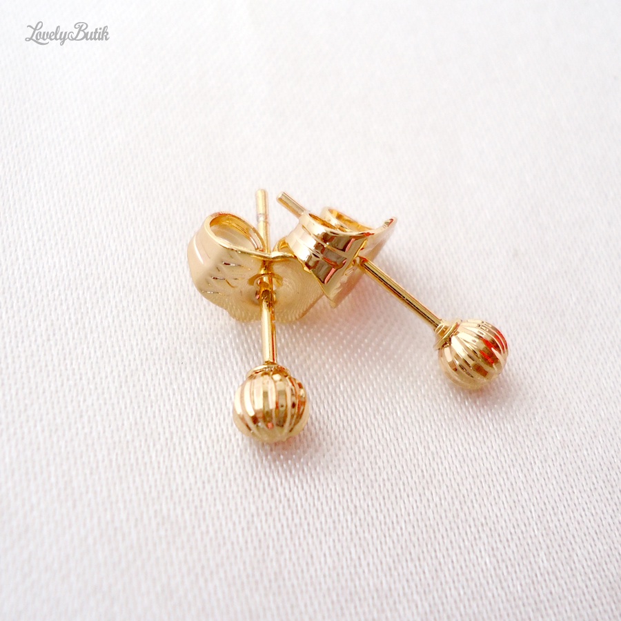 Anting Tindik Xuping Korean Style Rin4 Giwang Tusuk Kancing Bola Motif Kekinian - Lovelybutik