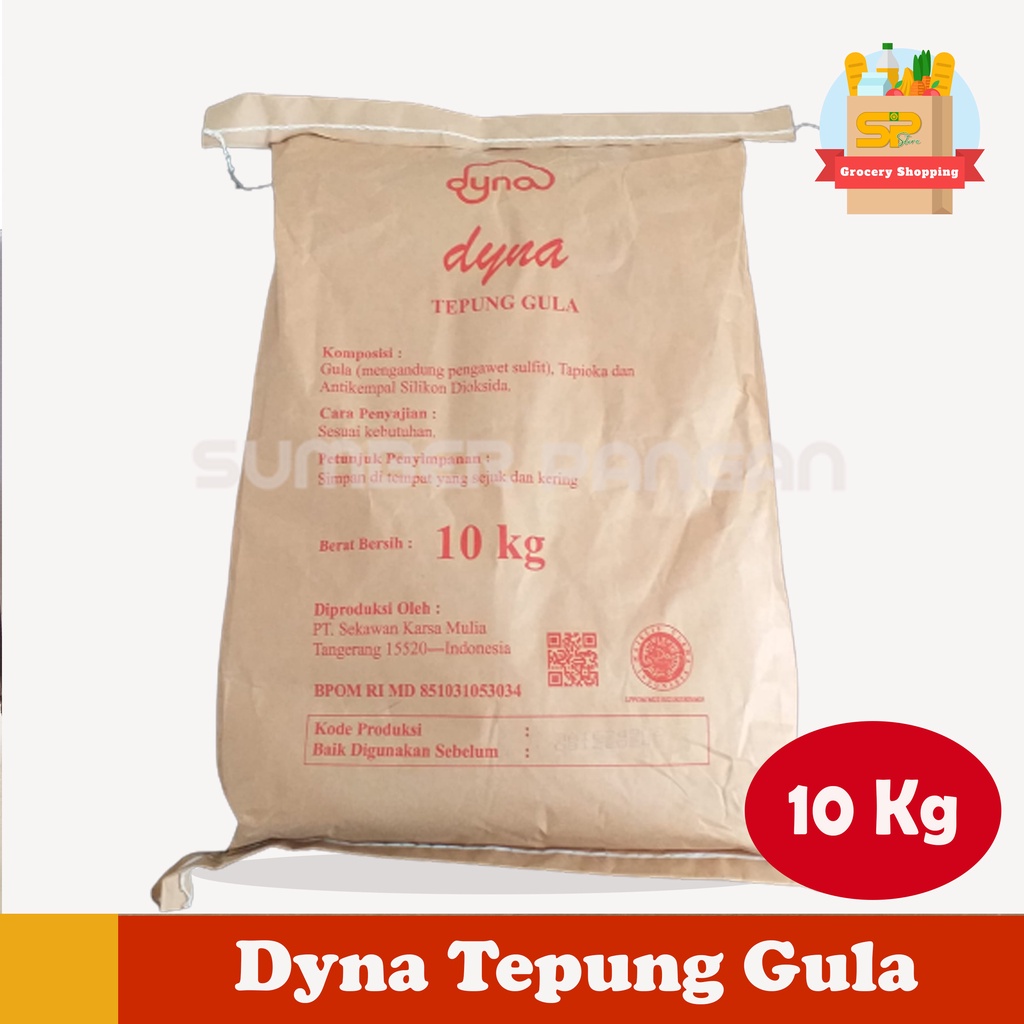 

TEPUNG GULA 10KG DYNA / Dyna Tepung gula 10 kg / Gula bubuk 10 Kg