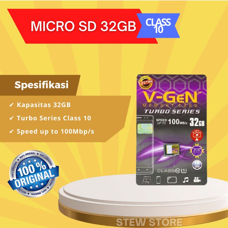 MICRO SD VGEN 32GB CLASS 10 ORIGINAL