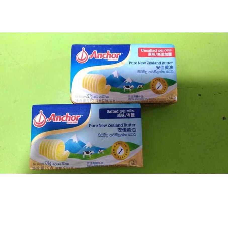 

Terbaru [KI3] Anchor Butter Salted Unsalted 227gr MPASI Butter Anchor