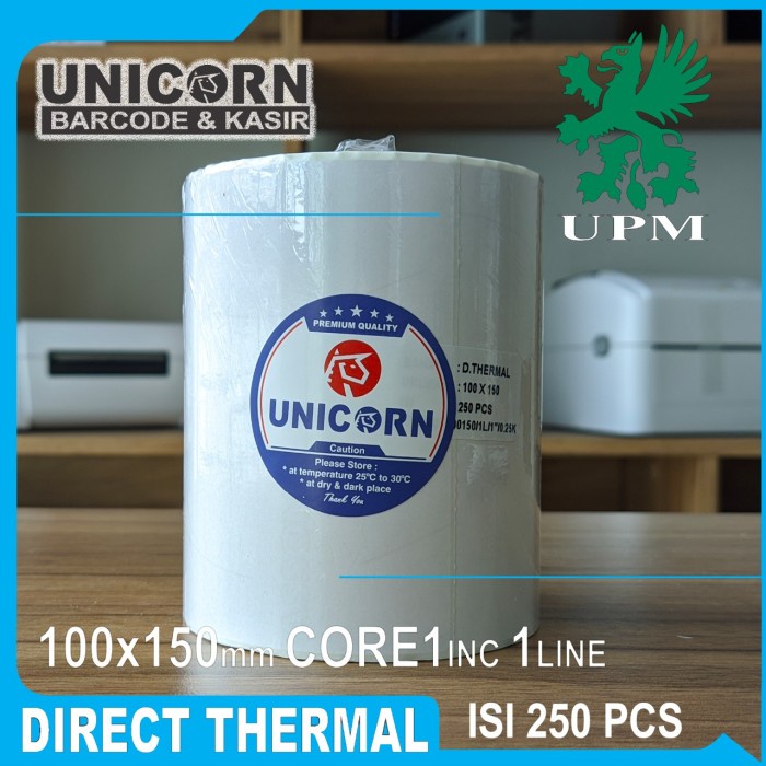 

~@~@~@~@] Stiker Label Barcode Resi Direct Thermal 100x150mm 100x150 mm isi 250