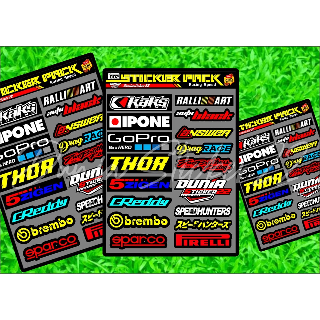 Stiker Racing 1 pack /Sticker sponsor racing / sticker Sponsor-DuniaSticker02