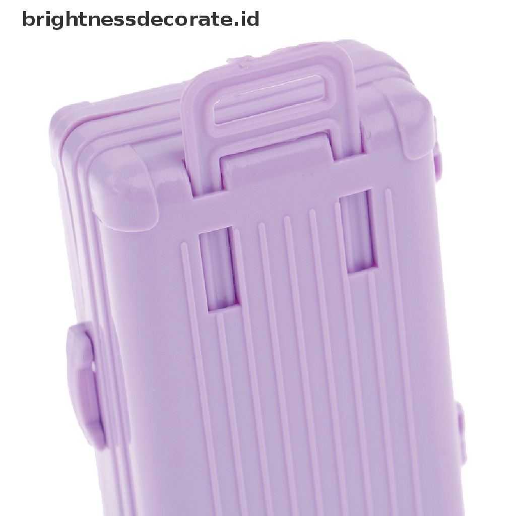 [Birth] 1pcs New Rumah Boneka Miniatur Koper Plastik Bagasi Travel Mainan Boneka Aksesoris [ID]