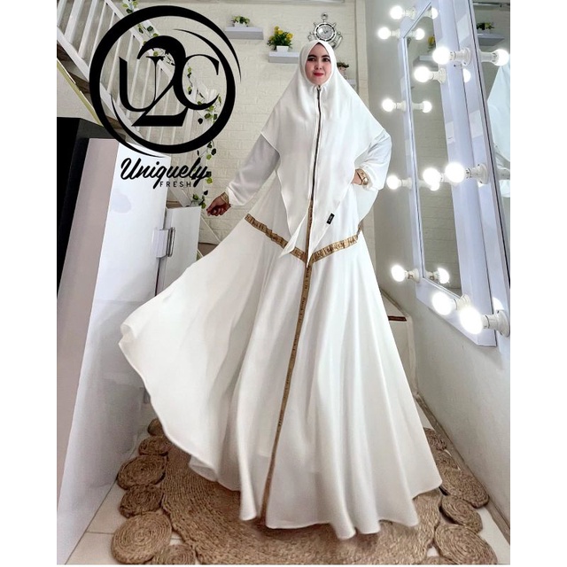 GAMIS JAWHARAH WHITE PREMIUM BY BUTIK U2C