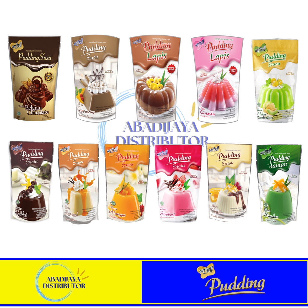 

Nutrijell Pudding Susu Kemasan Pouch 145gr Serbuk Puding Instan