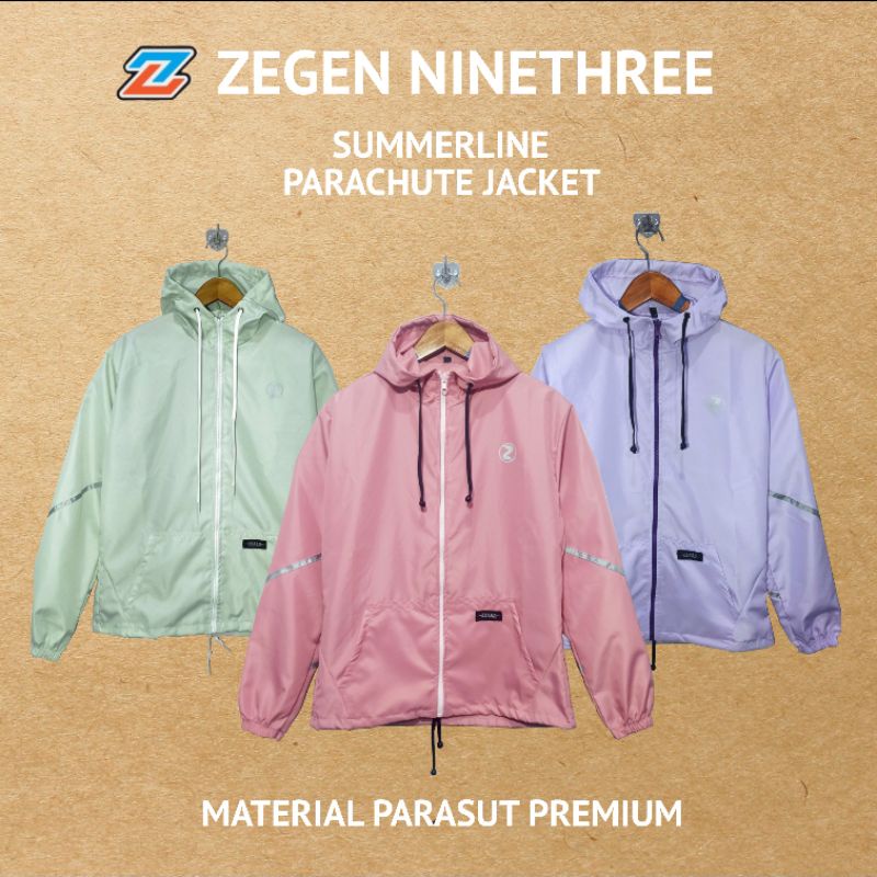 Jaket Parasut Wanita Olahraga Jogging Lari Waterproof / Jaket Parasut Hoodie Cewek / Jaket Wanita / 