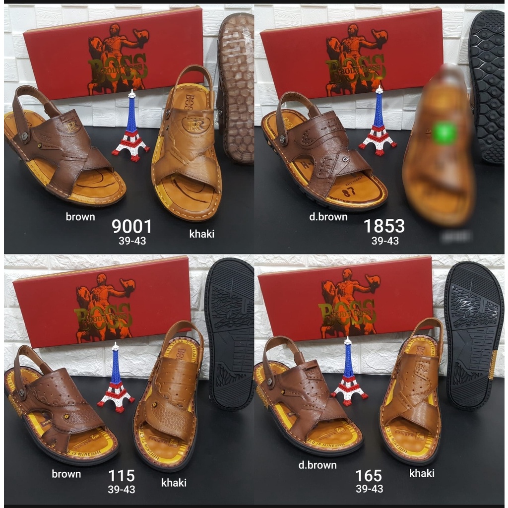 SENDAL PRIA ORIGINAL / SENDAL COWOK KULIT ASLI 100 / SENDAL PRIA KULIT ORI