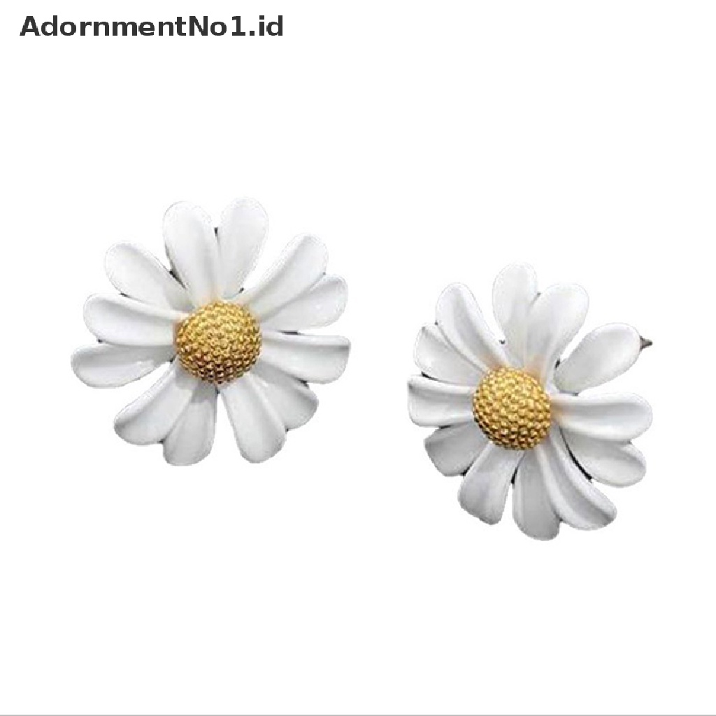 [AdornmentNo1] Anting Tusuk Motif Bunga Daisy Kecil Lucu Gaya Korea Untuk Wanita Perempuan [ID]