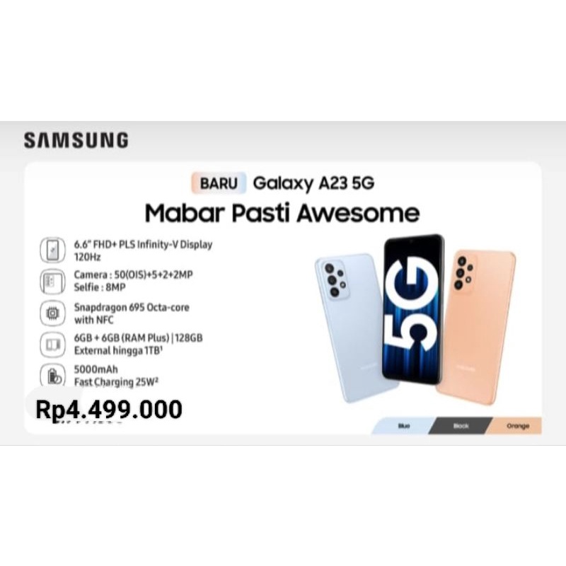 samsung A23 6+6gb/5g