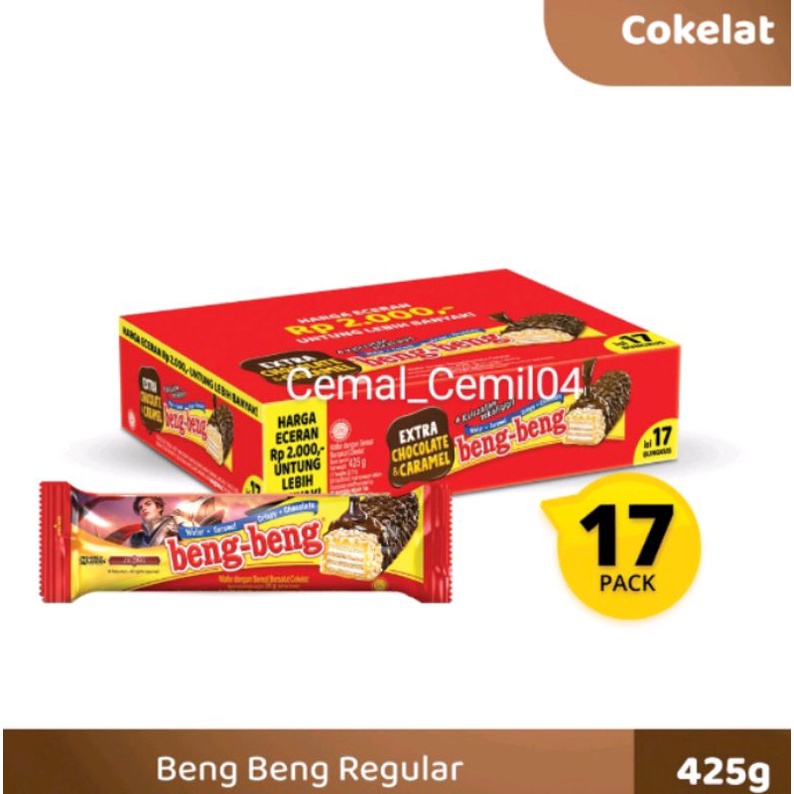 

Beng - Beng Wafer Extra Chocolate & Caramel Perpack isi 17pcs