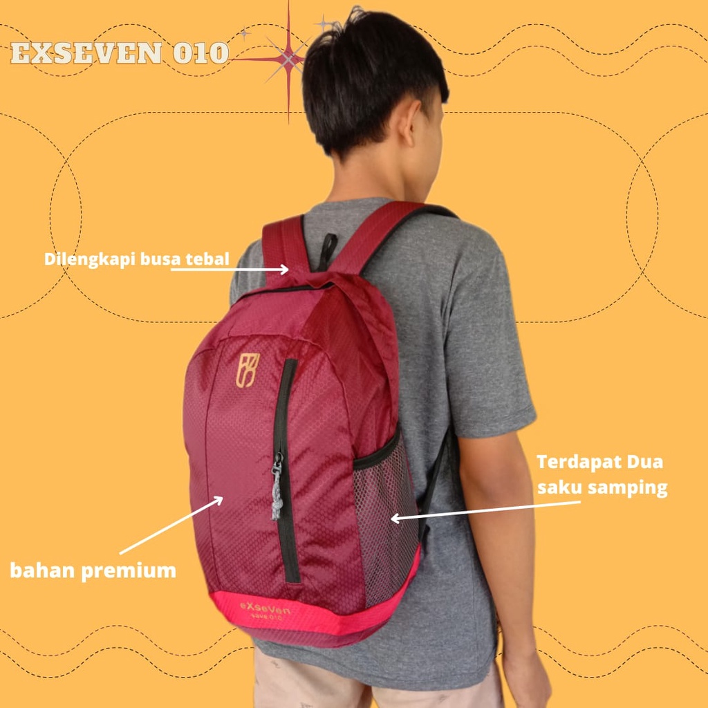 (TERLARIS)TAS RANSEL EXSEVEN ANTI AIR UNISEX / BACKPACK / TAS RANSEL LAPTOP MULTIFUNGSI NEW !!010