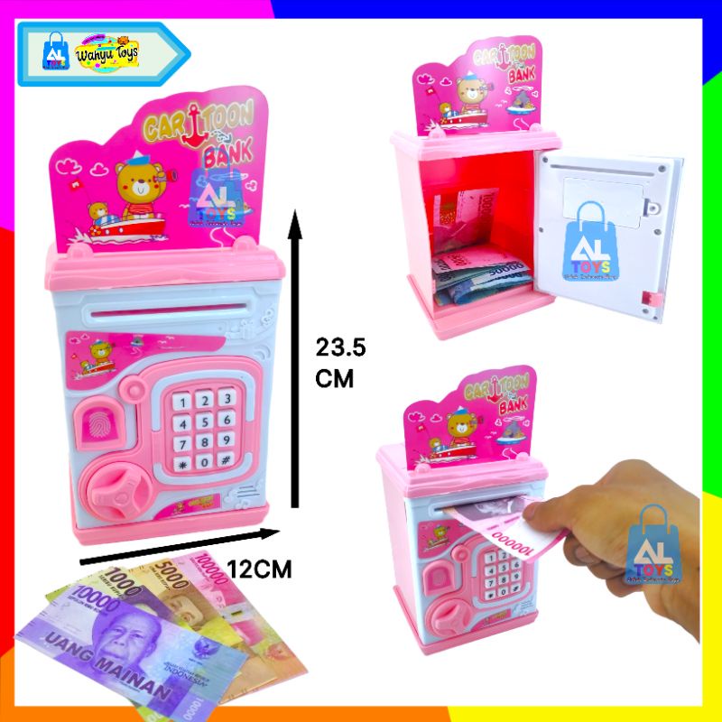 MAINAN CELENGAN BRANGKAS ATM COIN BANK SAFE MONY / MAINAN BELAJAR MENABUNG / MAINAN ANAK PEREMPUAN &amp; LAKI-LAKI