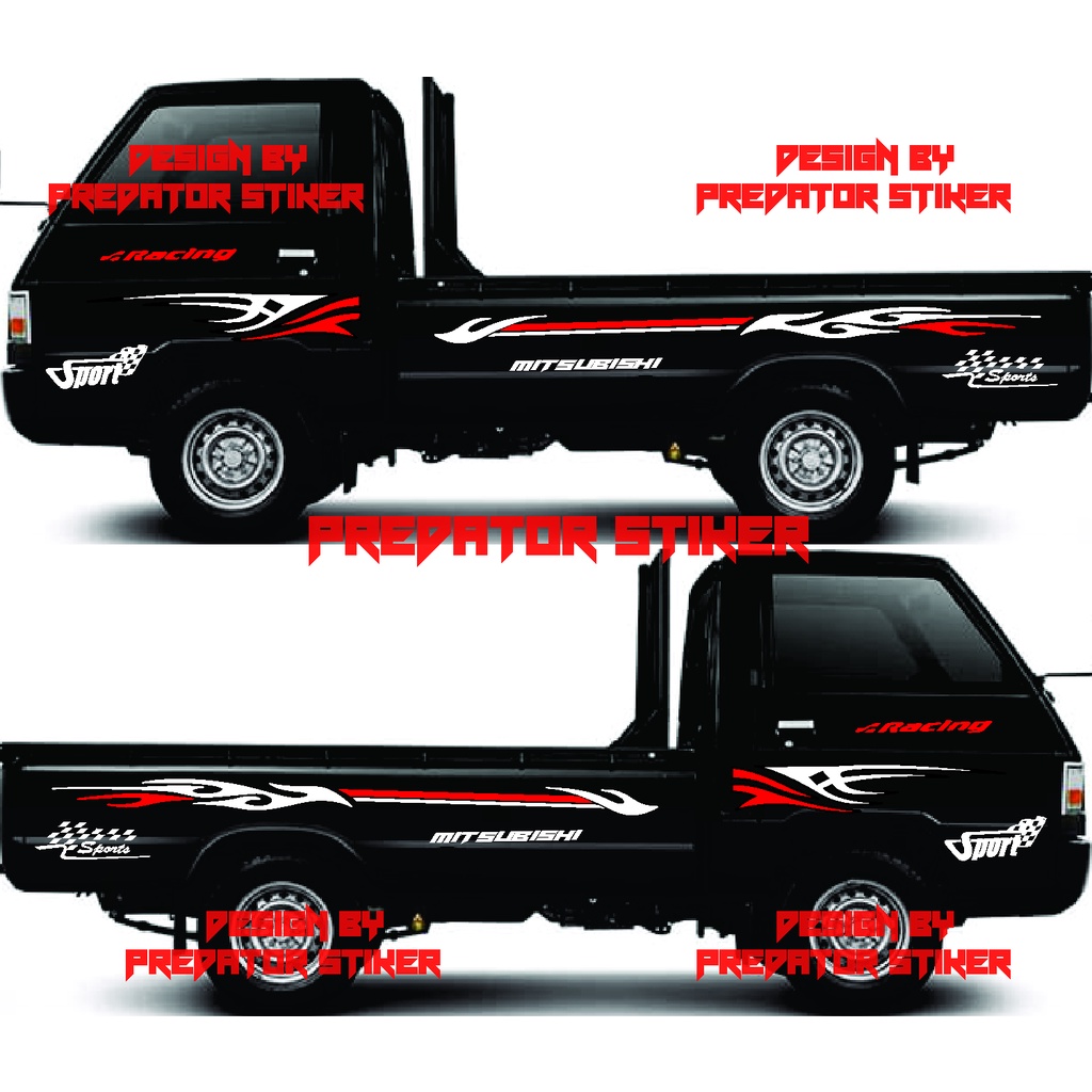 STIKER CUTTING MOBIL L300 STIKER LIST PROMO STIKER CUSTOM MOBIL PICK UP L300 SPORT BISA CUSTOM NAMA