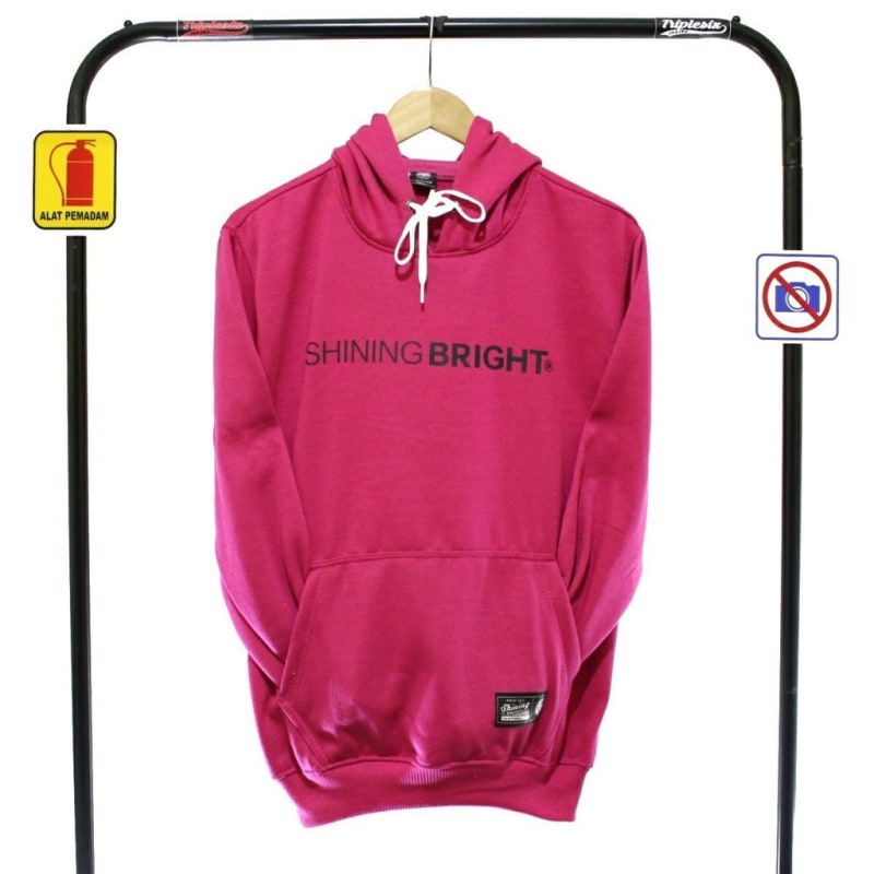Jaket pria hoodie pink - Sweater Shining Bright Pink - Jaket distro bandung Termurah
