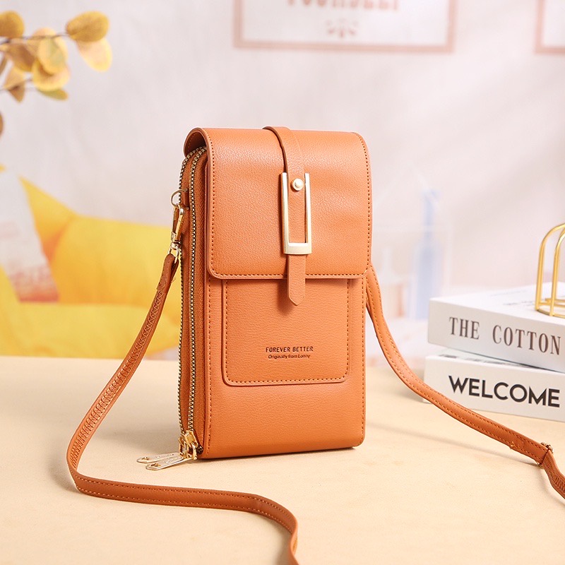 PROMO COD 7.7 - TAS SELEMPANG KULIT WANITA TOUCHSCREEN TAS HP CEWEK LAYAR SENTUH 9066