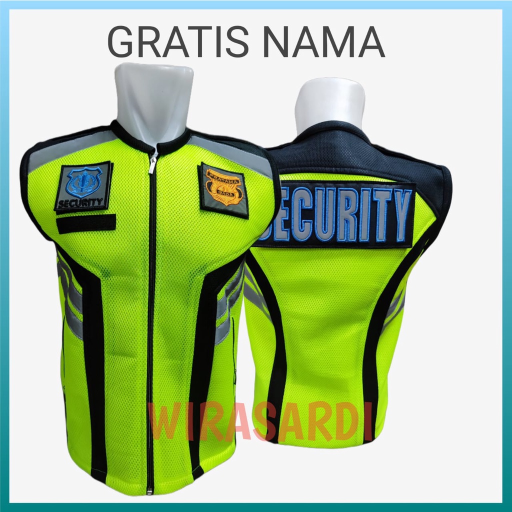 ROMPI SECURITY/ROMPI SATPAM BAHAN DOUBLE MESH VARIASI GARIS HITAM MODEL TERBARU