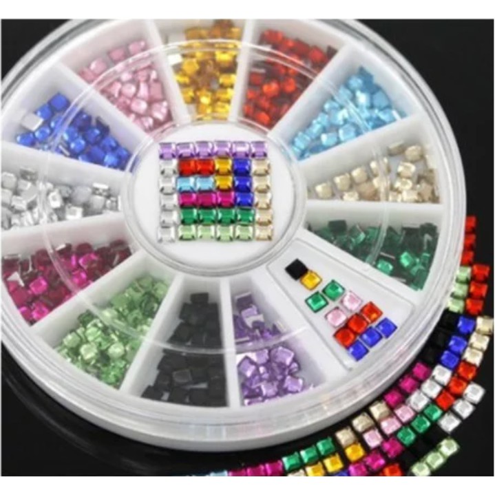 Manik Roda Wheel Hiasan Nailart Henna DIY Diamond Gigi