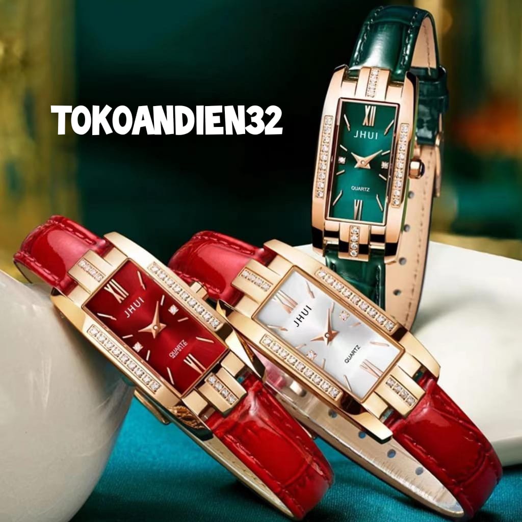 Jam Tangan MONICA Kecil Jhui Wanita persegi kotak wanita