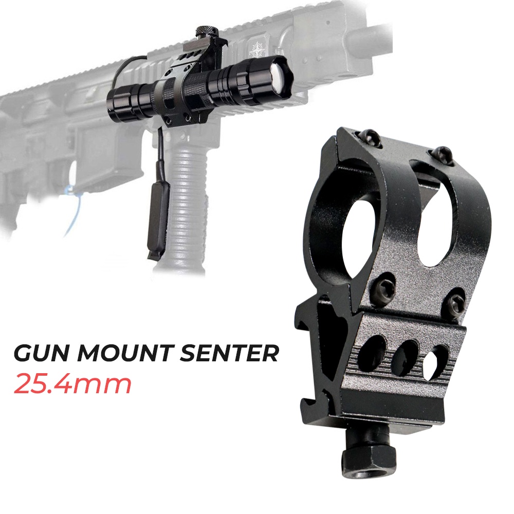 Gun Mount Senter 25.4mm - HS-FM001 - OMFA0JBK Black