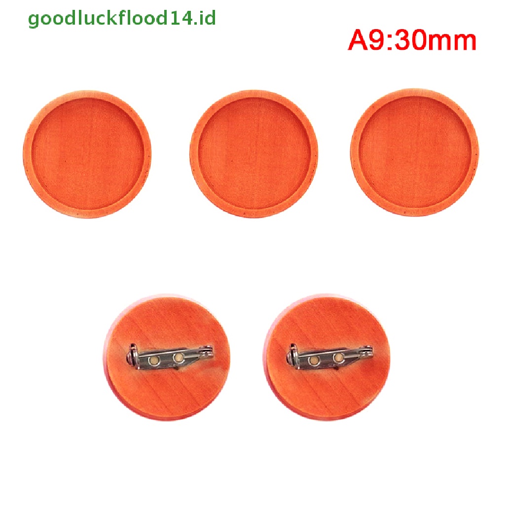 [GOOGFOUR] 5pcs Set Dasar Bros Cabochon Kayugs20 25 30 40mm Dia Nampan Bezel Bulat Diy Bros Pin Backs Untuk Membuat Perhiasan [TOP]