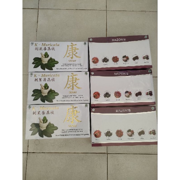 PAKET MURAH 1 box K-muricata(30 sachet) + 1 box Mazon B (30 sachet)