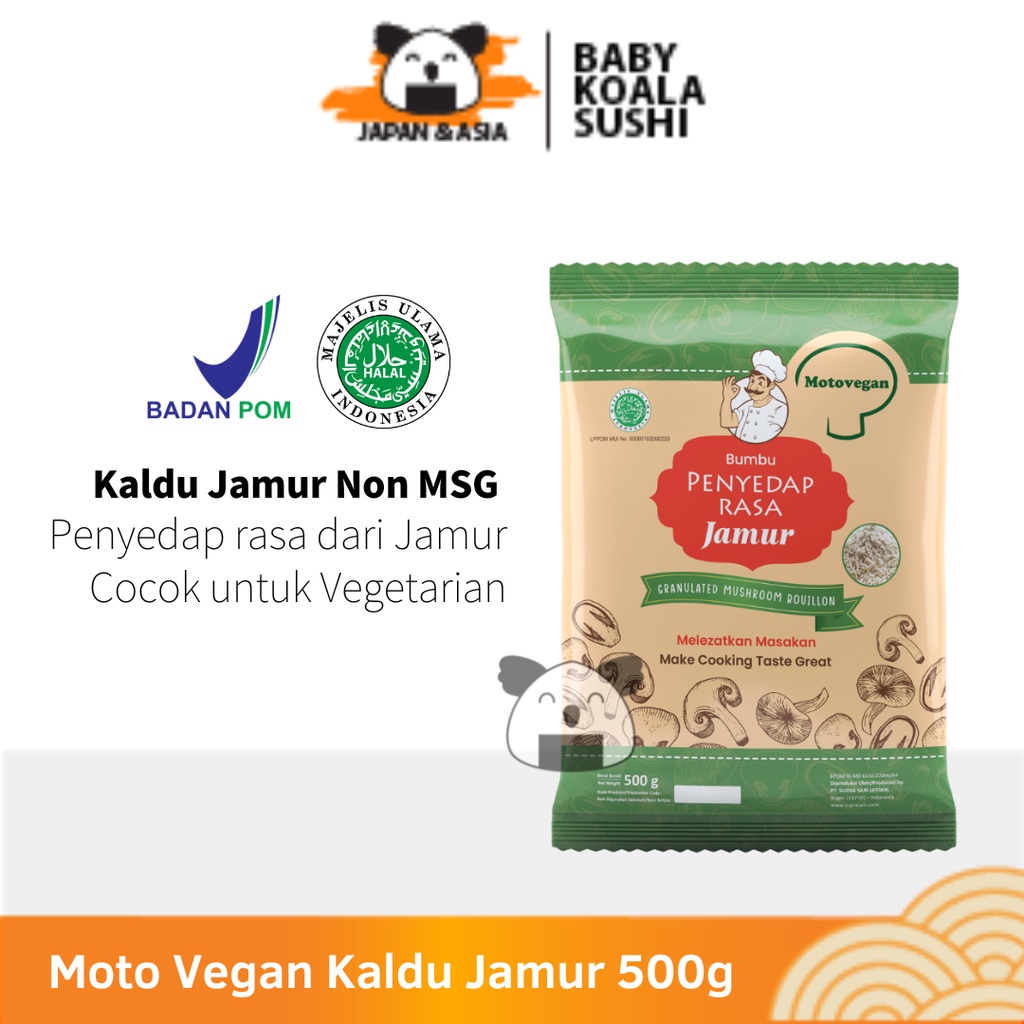 MOTO VEGAN Kaldu Jamur Non MSG 500 g Halal │ Bukan Totole