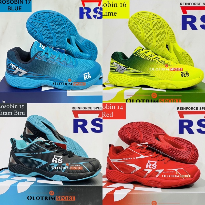 Sepatu Badminton RS Rosobin  11 12 14 15 16 17 18 Original