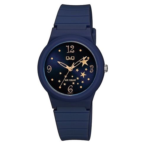 Q&amp;Q QnQ QQ Original Jam Tangan Wanita Fashion Analog Rubber Karet - V34 V34A Water Resist 10 BAR